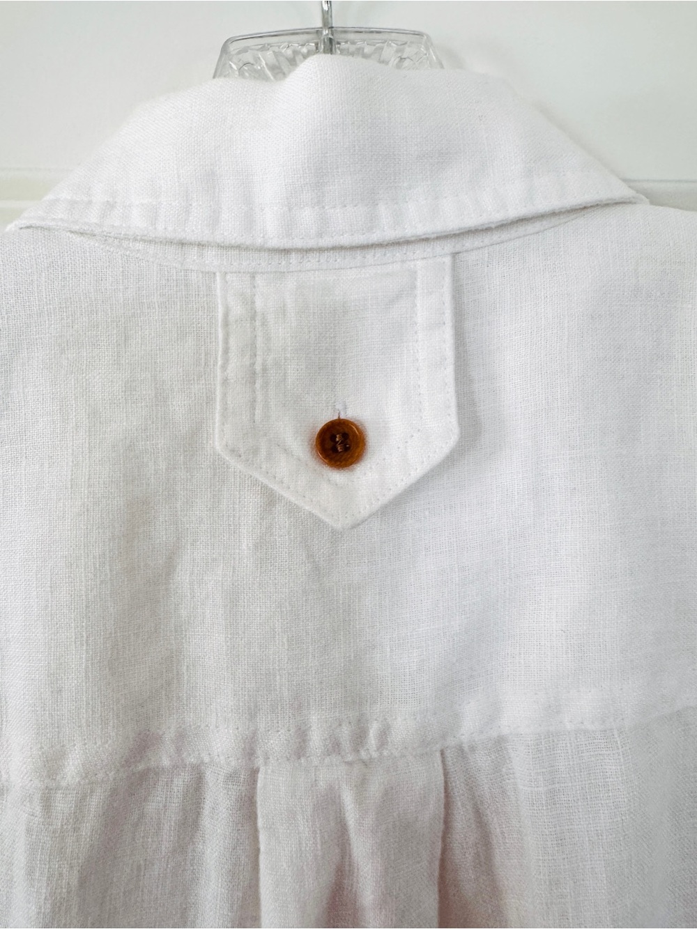 NWT Madewell 100% Linen Flap Pocket Button-Up Shirt White Size Small - Picture 4 of 6